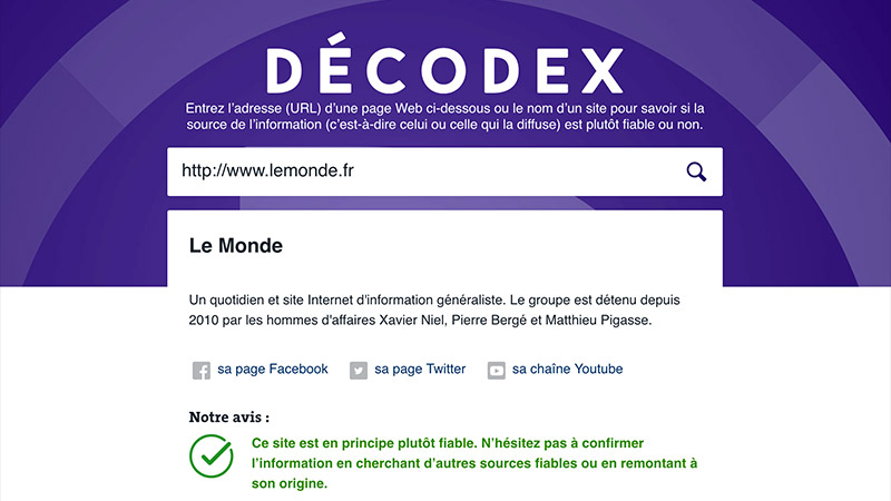 Vidéo : décodons le Décodex
