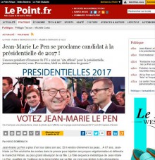 Candidature de Jean-Marie Le Pen pour 2017 : la bourde du Point