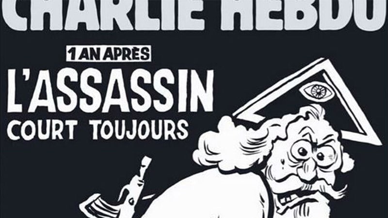 Un an après les attentats, Charlie Hebdo fustige le Dieu des « culs-bénits » !