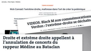 Black M, Médine, Nick Conrad derrière l’indignation, « l'extrême