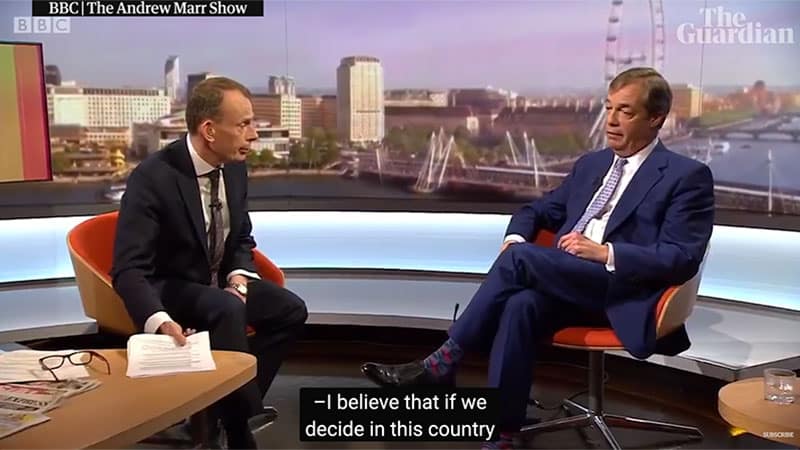 Quand la BBC libérale libertaire malmène Nigel Farage