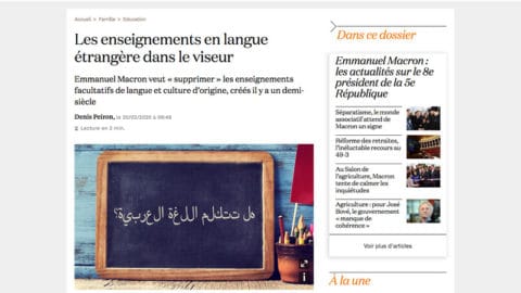 Quand La Croix apprécie l’enseignement des langues exogènes à l’école