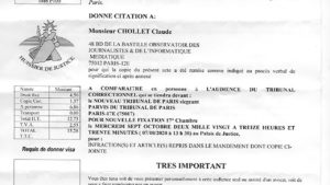 Procès Ramzi Khiroun contre Ojim/Claude Chollet : première audience le 7 octobre 2020