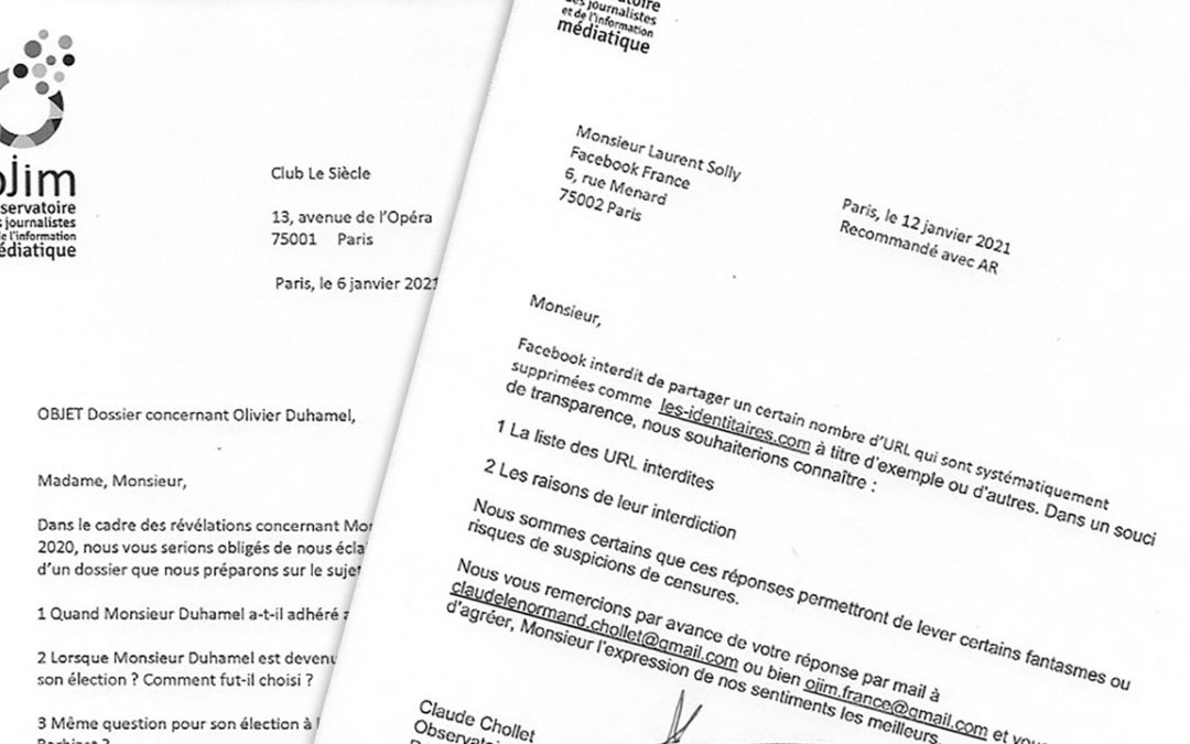 Les réponses du Siècle et de Facebook à l’Observatoire du journalisme
