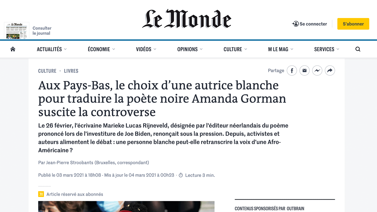 Amanda Gorman, Le Monde au Congo