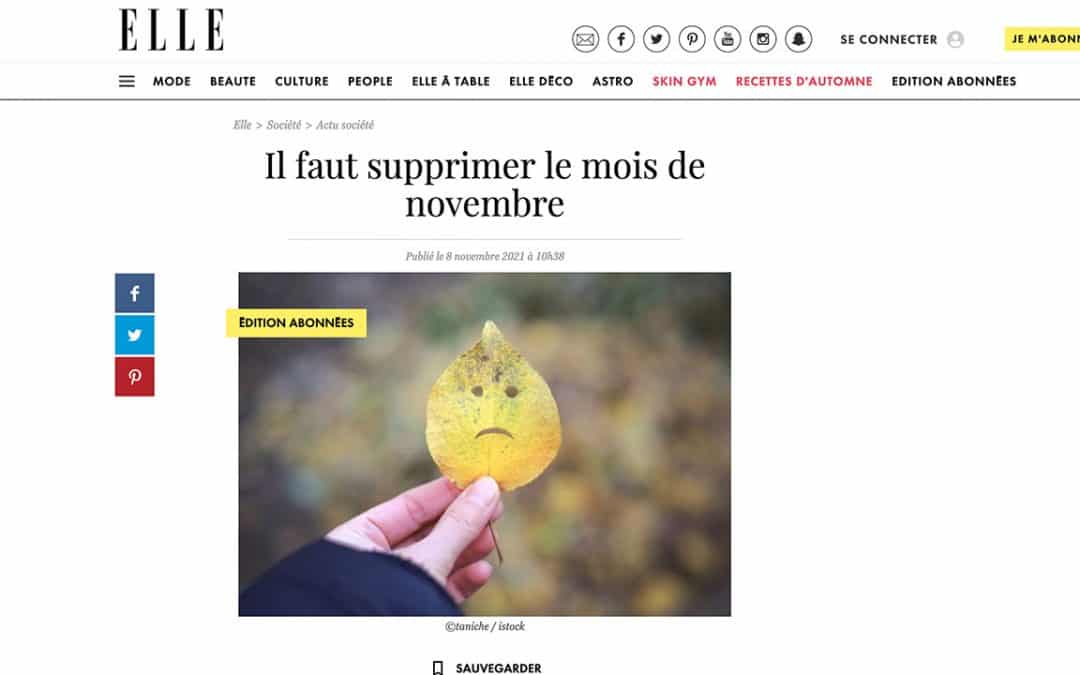 Chronique du crétinisme, Dr Feelgood de&nbsp;Elle