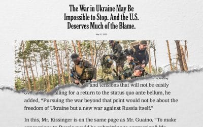 Ukraine : les États-Unis responsables du conflit, un article du NYT