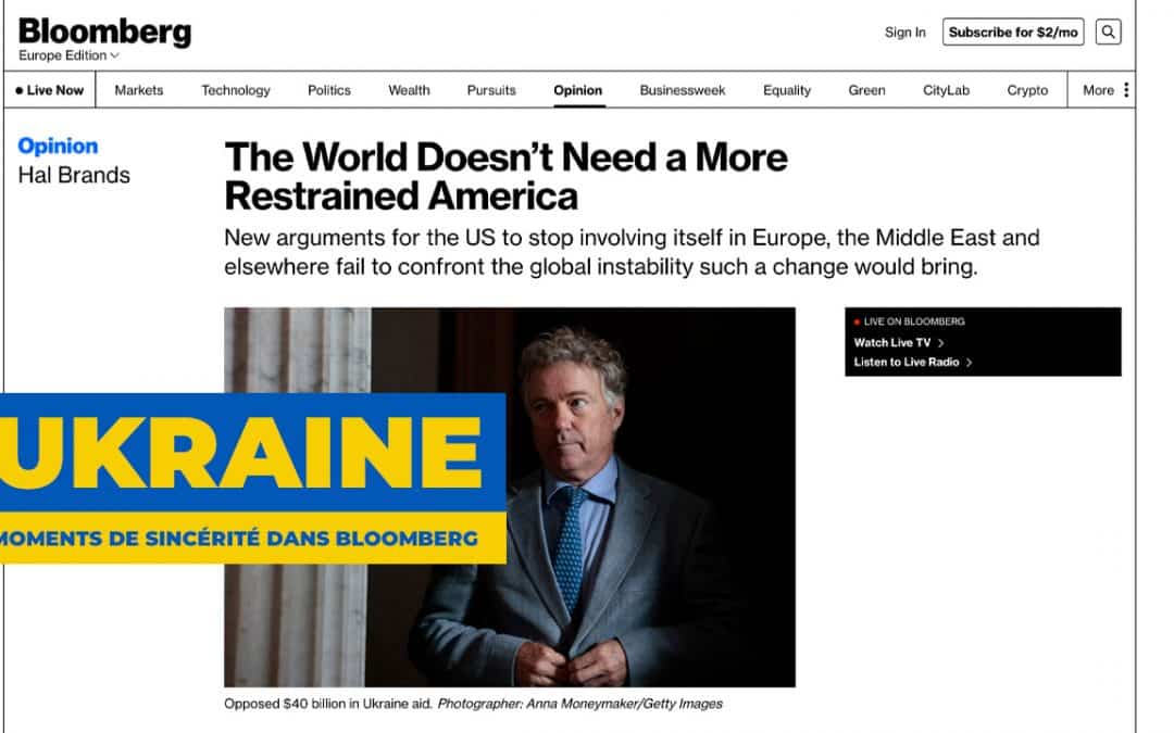 Ukraine : moments de sincérité dans Bloomberg