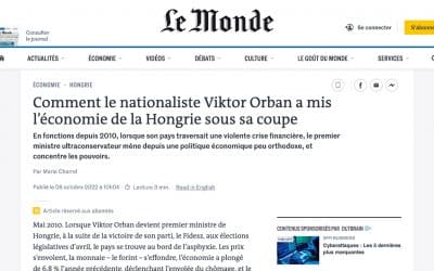 Orbanophobie : Le Monde s’essaie à l’économie