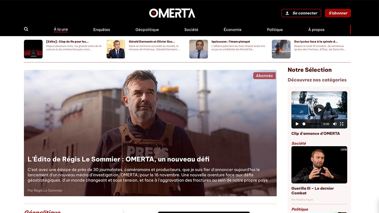 Lancement du nouveau media Omerta : découvrir avant de juger