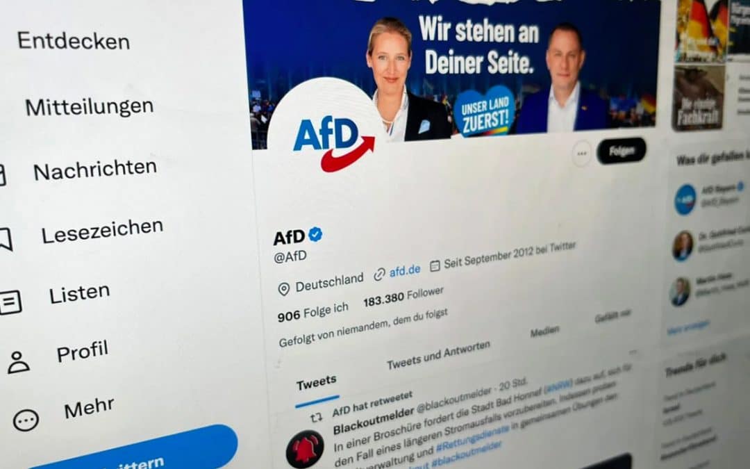 Liberté d’expression&nbsp;: Twitter Allemagne débloque le compte de l’AfD mais en bloque un&nbsp;autre