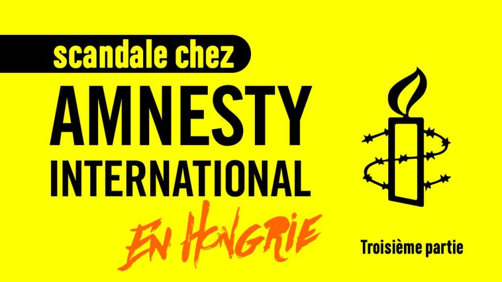 Amnesty International : qui paie ? Troisième partie