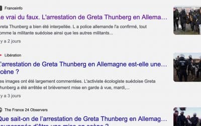 La vraie fausse arrestation de Greta Thunberg et les médias de grand chemin
