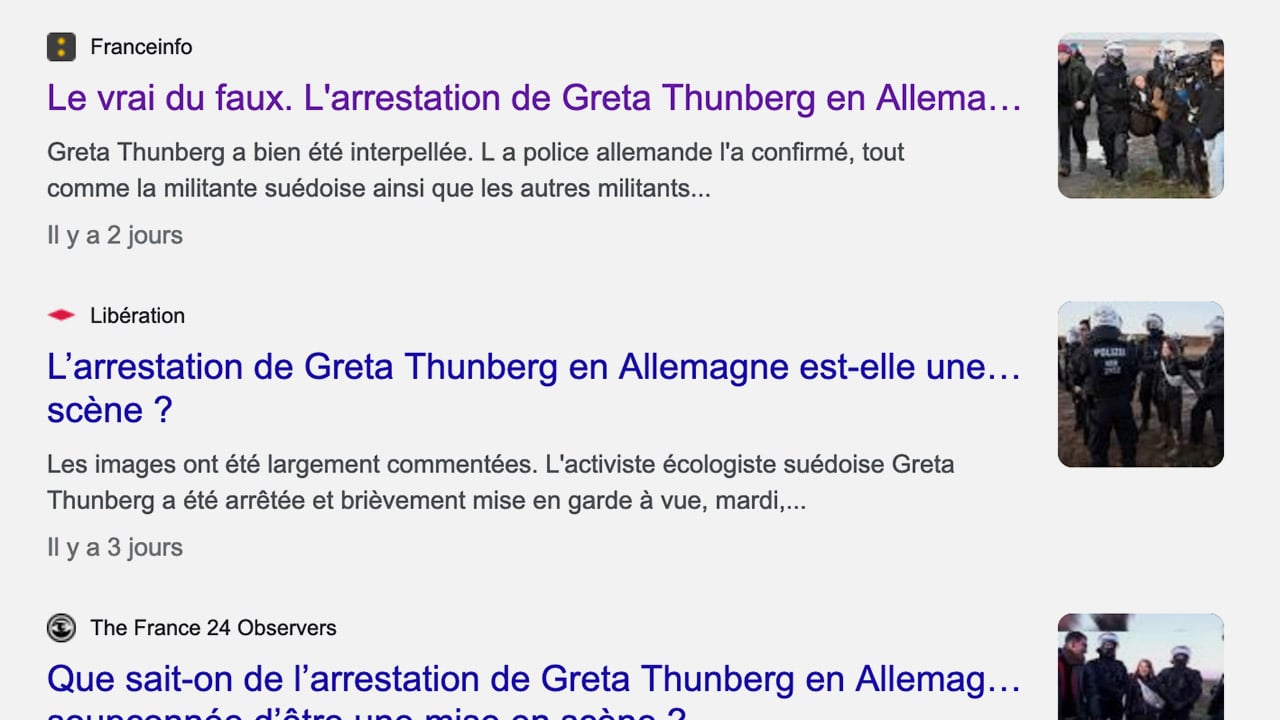 La vraie fausse arrestation de Greta Thunberg et les médias de grand chemin