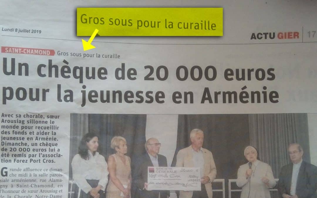 Le Progrès de Lyon : “gros sous pour la curaille”…