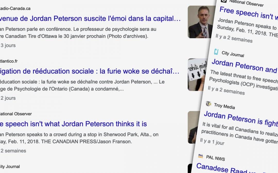 Rééducation forcée aux médias sociaux pour Jordan Peterson, psychologue clinicien&nbsp;au Canada