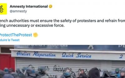 Amnesty International condamne la répression des manifestations en France