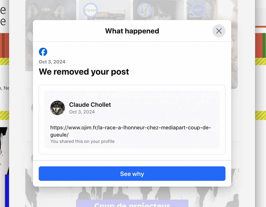 L’OJIM censuré&nbsp;: cachez cette race que Facebook ne saurait voir&nbsp;!