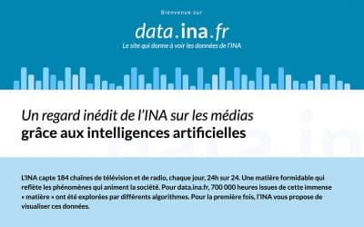 Un regard inédit de l’INA sur les médias grâce aux intelligences artificielles&nbsp;: data.ina.fr