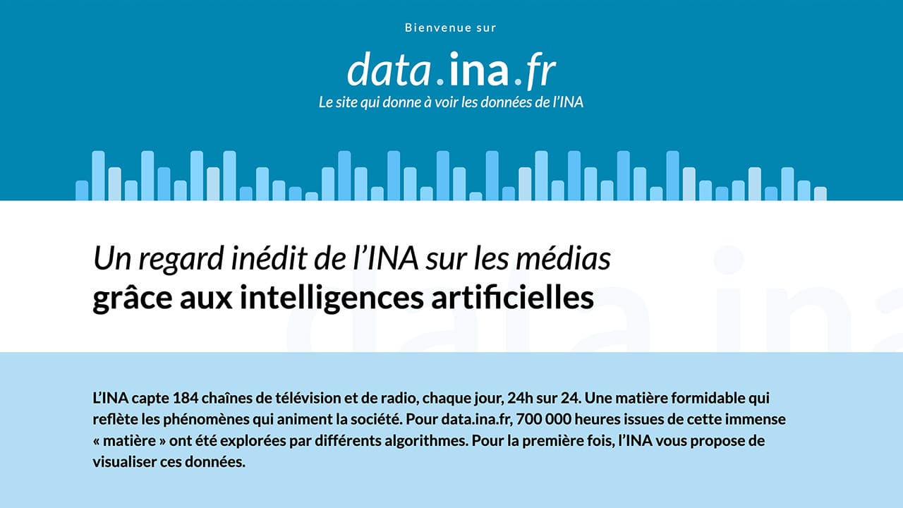 Un regard inédit de l’INA sur les médias grâce aux intelligences artificielles : data.ina.fr
