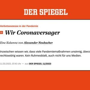 Covid : Der Spiegel fait son mea culpa